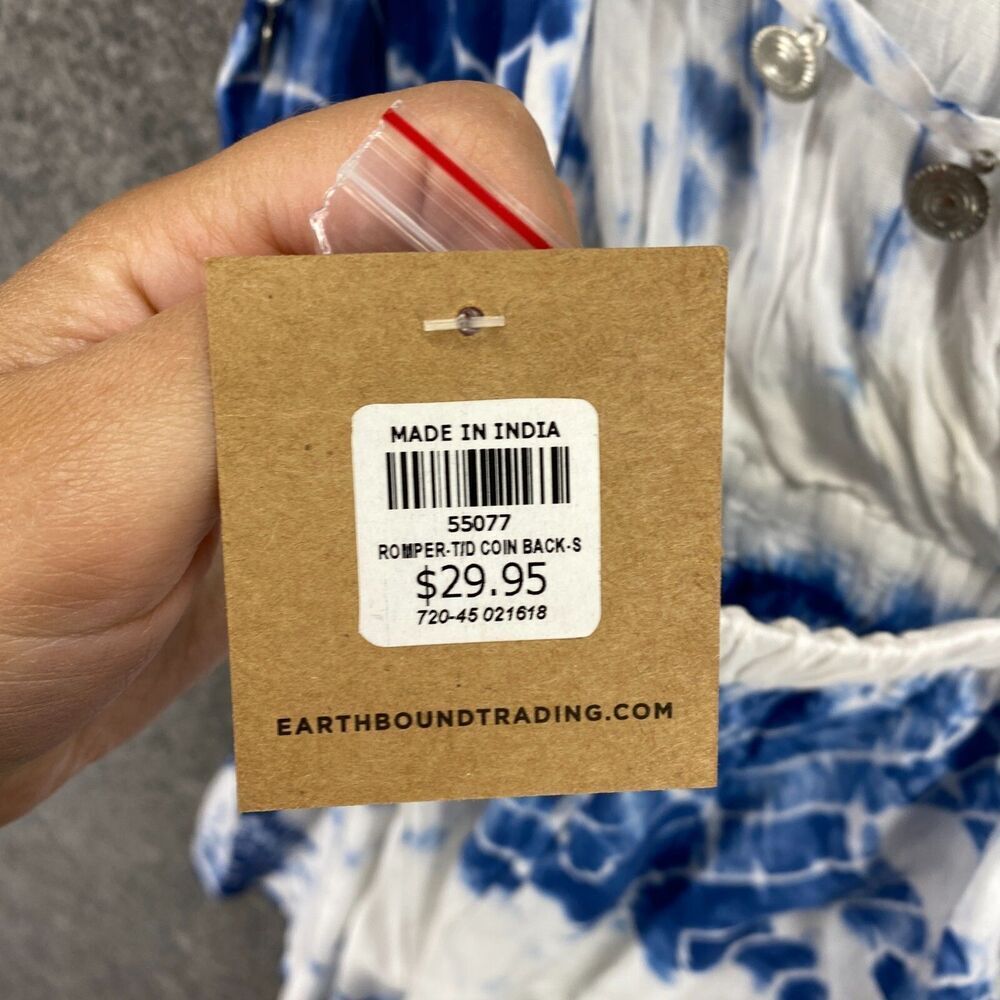 EARTHBOUND Blue and White Tie-Dye Midi Dress - Picture 11 of 13